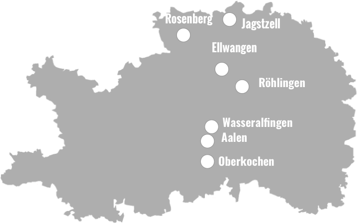 Karte unserer Standorte